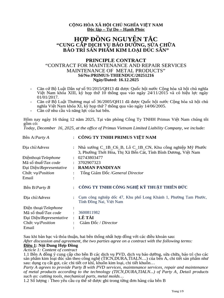 Primus Thienduc | PDF