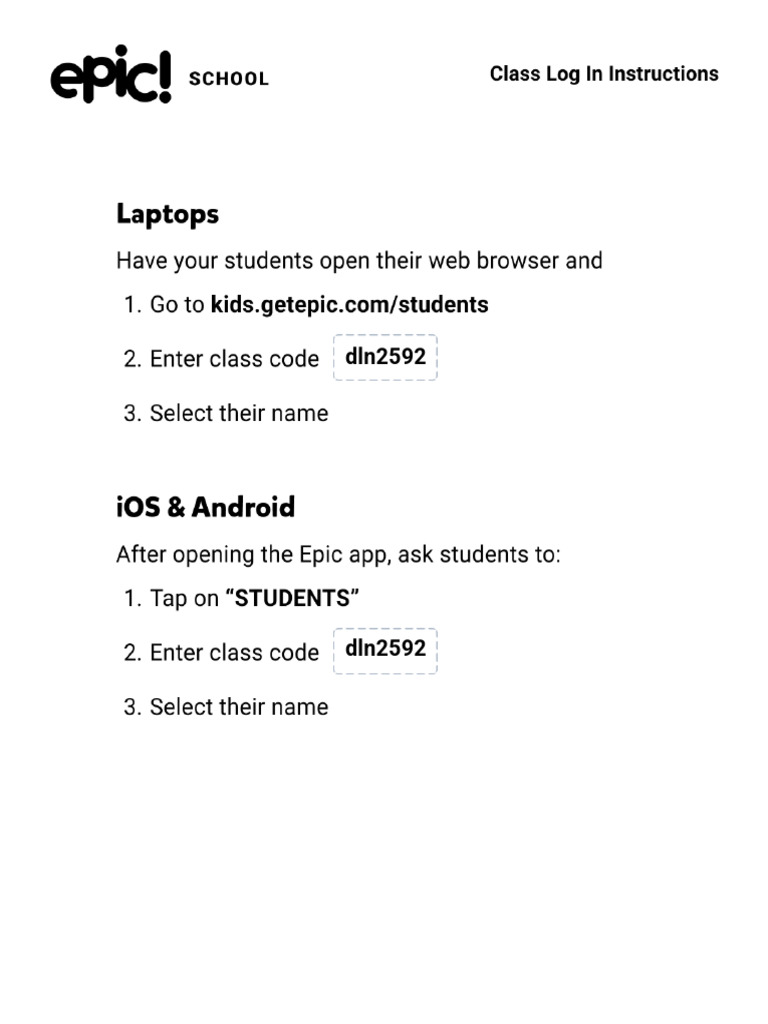 Class Code Flyer | PDF
