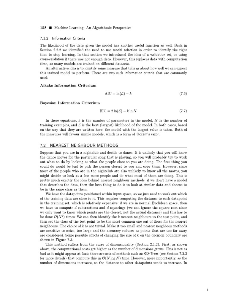 K Nearest Neighbors | PDF