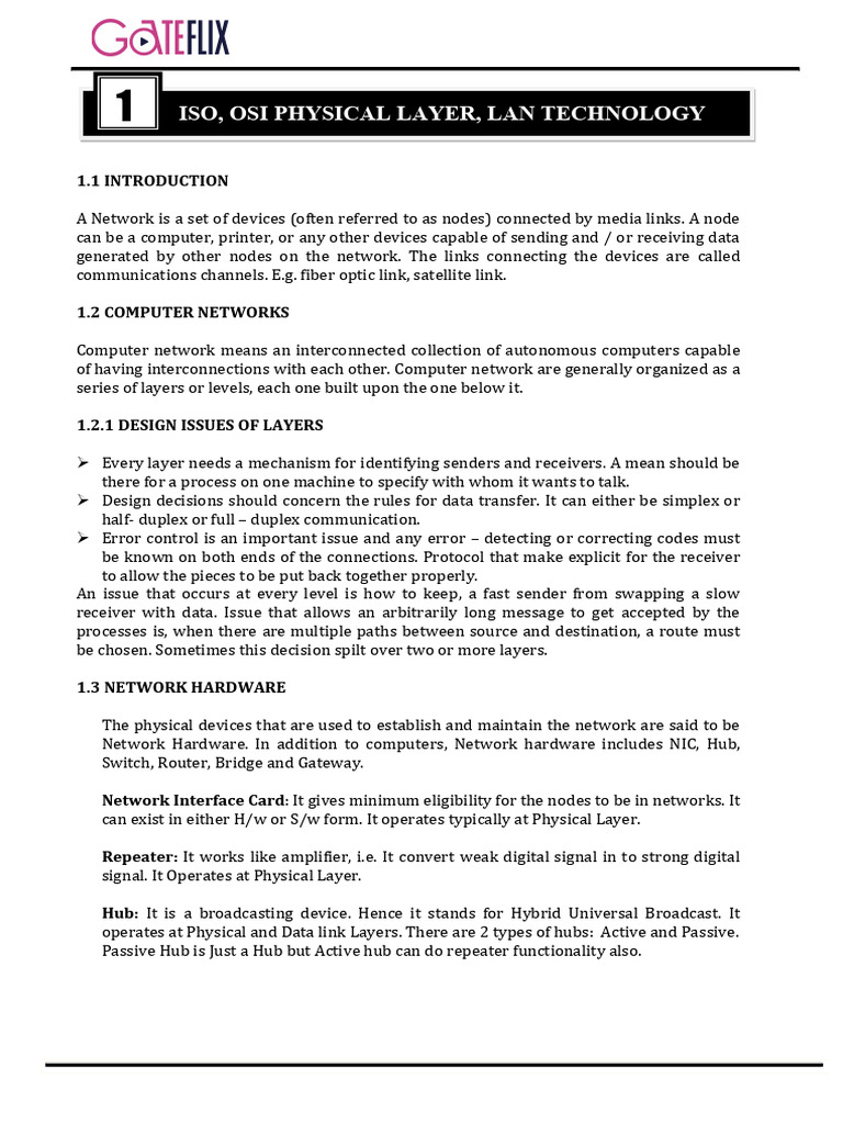 Overview of Computer Networks and Hardware | PDF | Computer Network ...