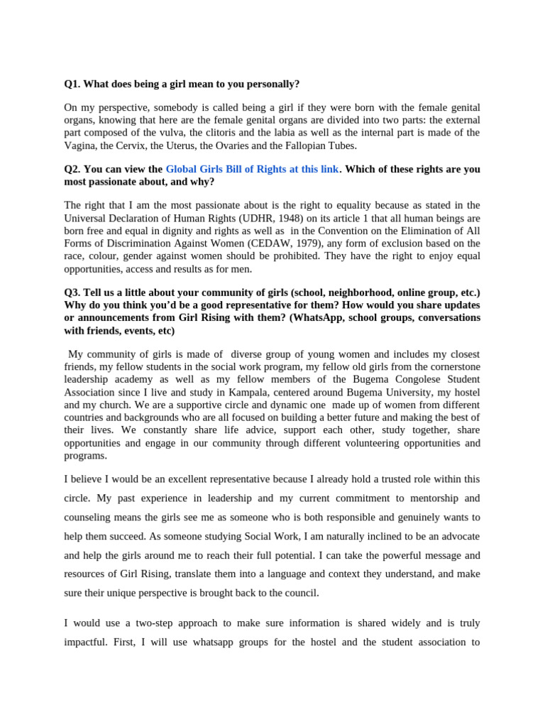 Understanding Girlhood and Advocacy | PDF | Social Psychology