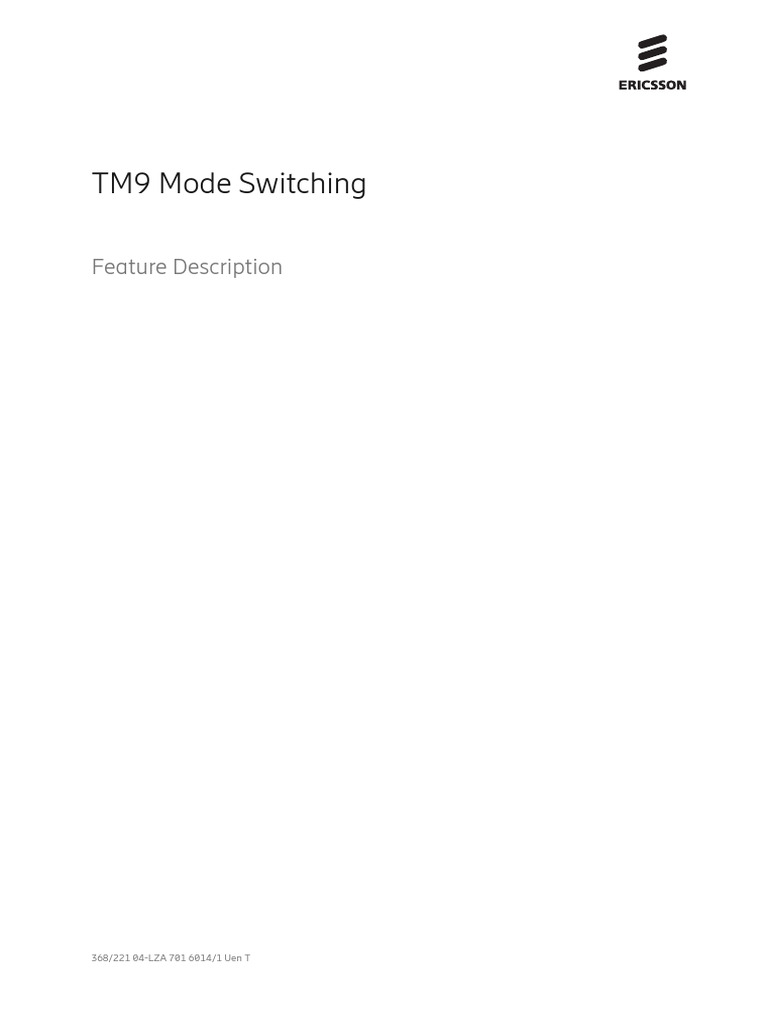 TM9 Mode Switching Overview and Guide | PDF