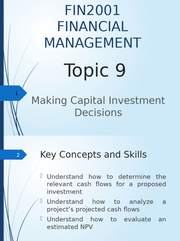 Topic 09 Making Capital Investment Decisions | PDF