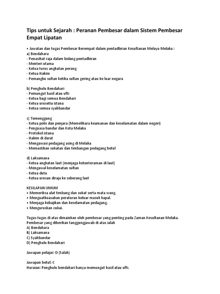 Tips Untuk Sejarah Pmr Pdf