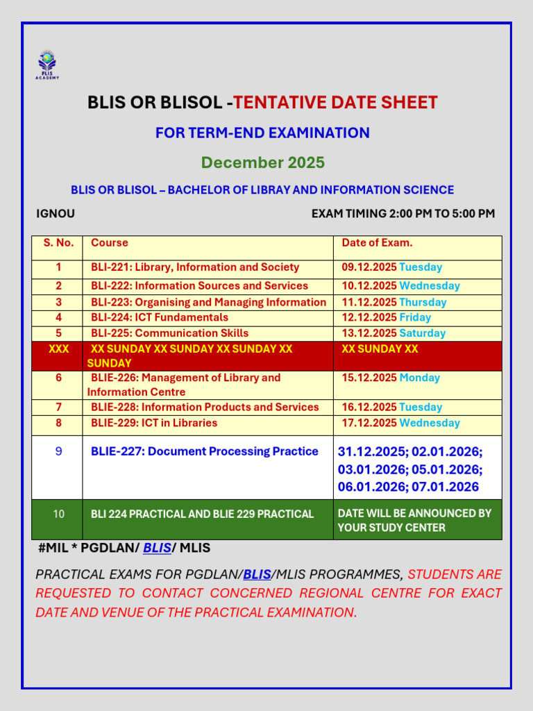 date sheet tentative 9 | PDF