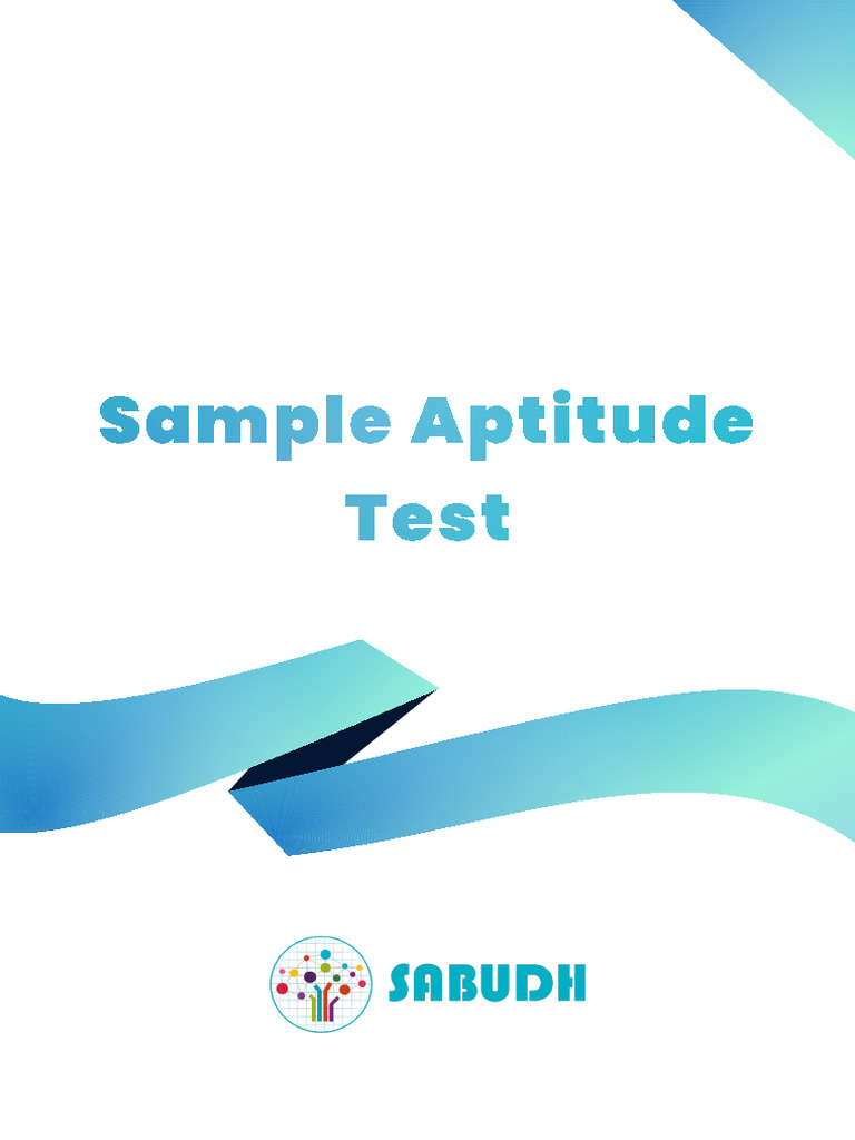 Sample Aptitude Test Questions and Answers | PDF | Odds | Cloud Computing