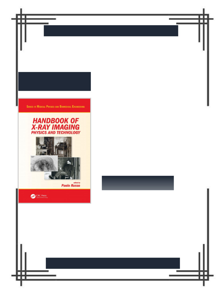 Handbook of X-Ray Imaging: Physics and Technology 1st Edition Paolo ...
