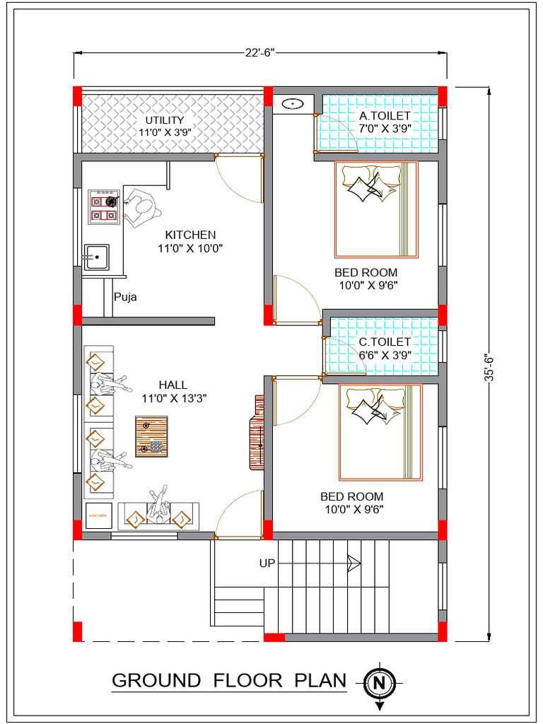 Ground Floor Plan Dimensions | PDF