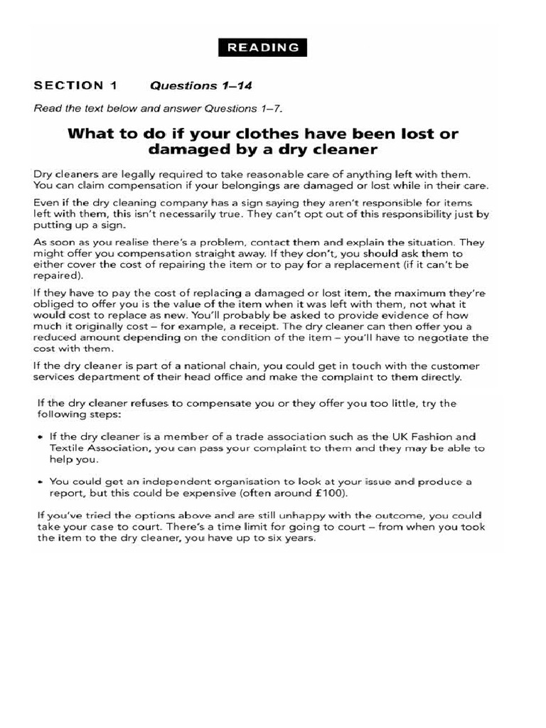 General Reading Task 2 | PDF