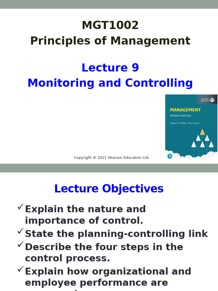 1002 - Student - Lec 9 - Monitoring and Controlling-2 | PDF | Economies ...