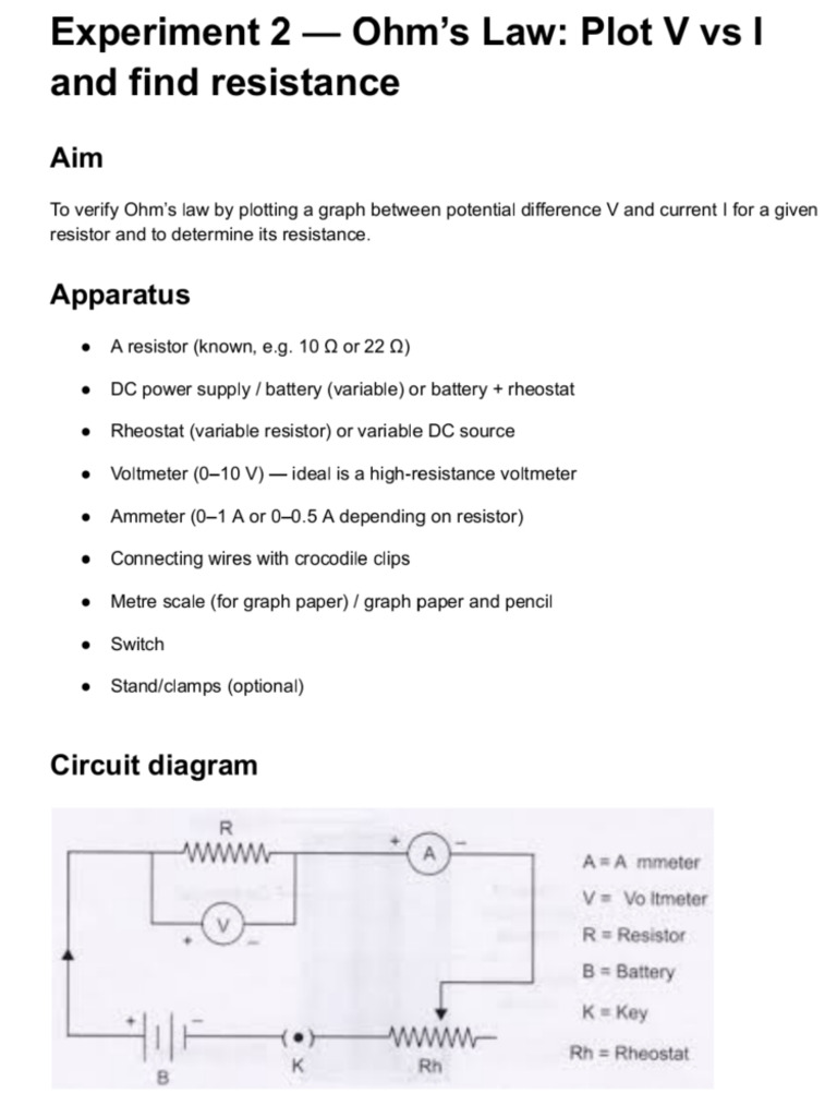 Phy Experiment 2 | PDF