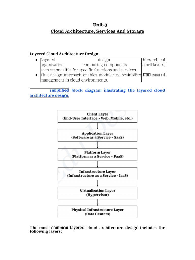 Cloud Computing Notes Unit 3. | PDF