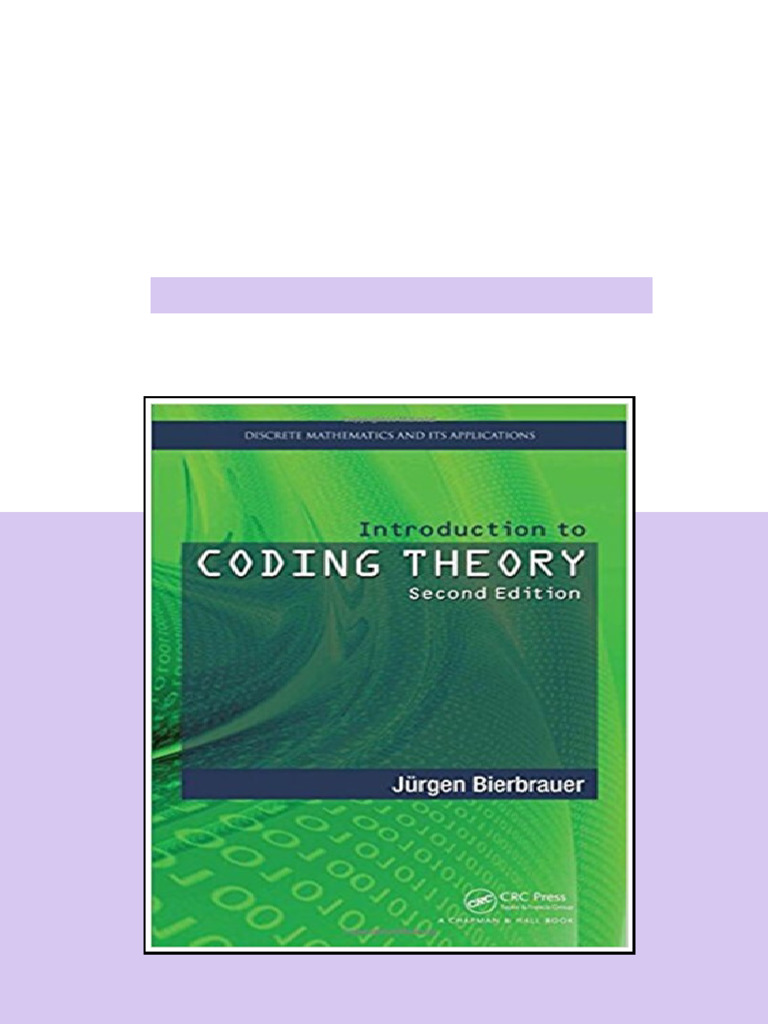 Introduction to Coding Theory 2nd Bierbrauer Solution Manual - test ...
