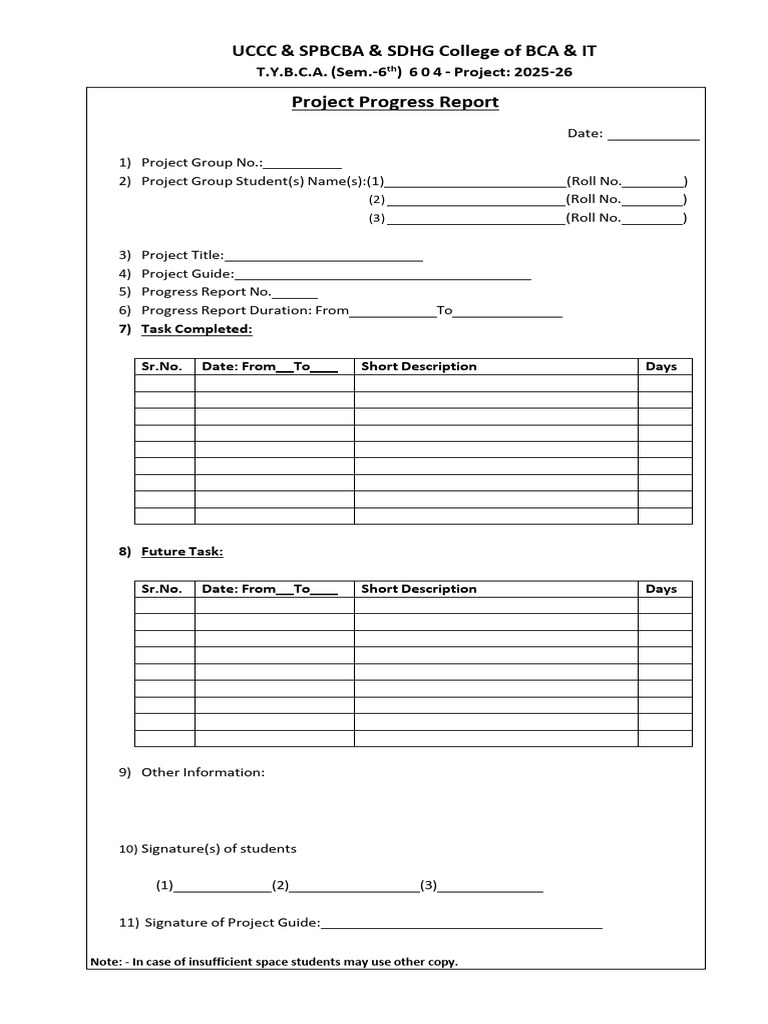 Progress Report | PDF