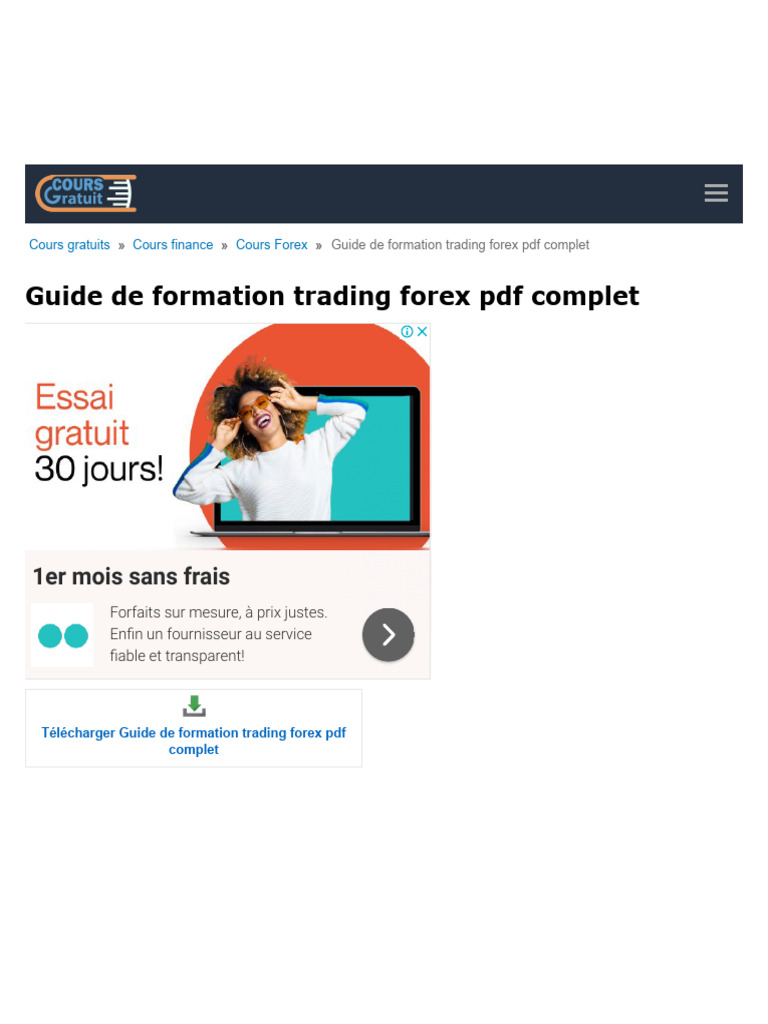 Guide complet de formation Forex PDF | PDF | Forex | Opérateur de marché