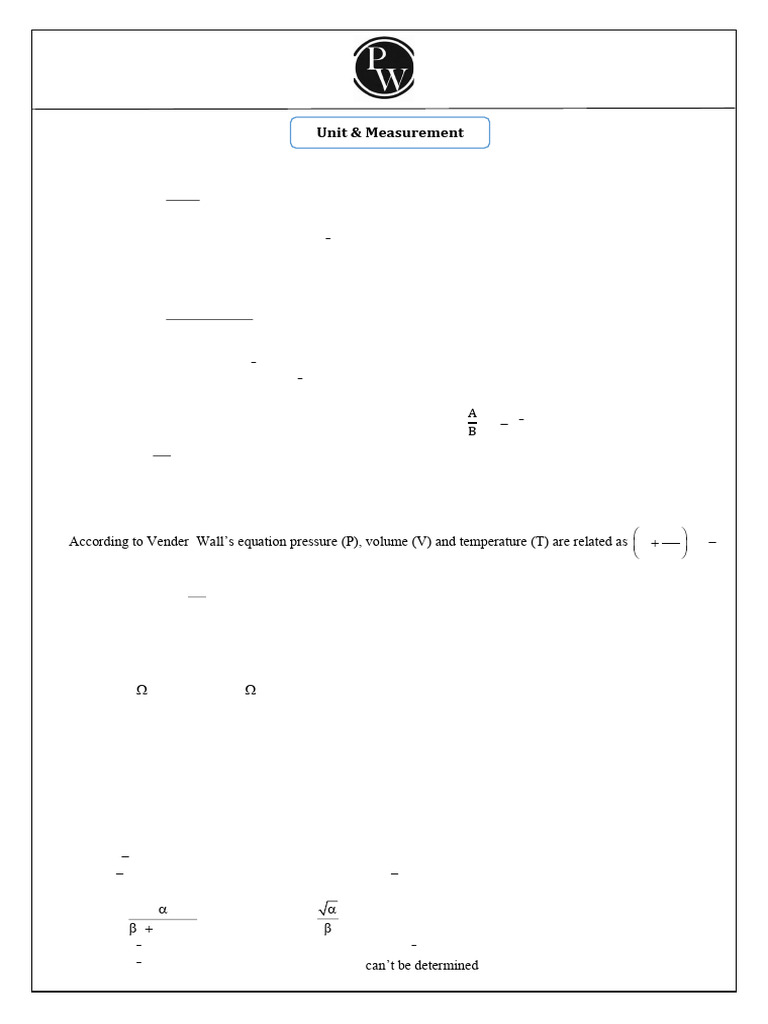 Dimensional Analysis and Measurement Errors | PDF | Force | Velocity