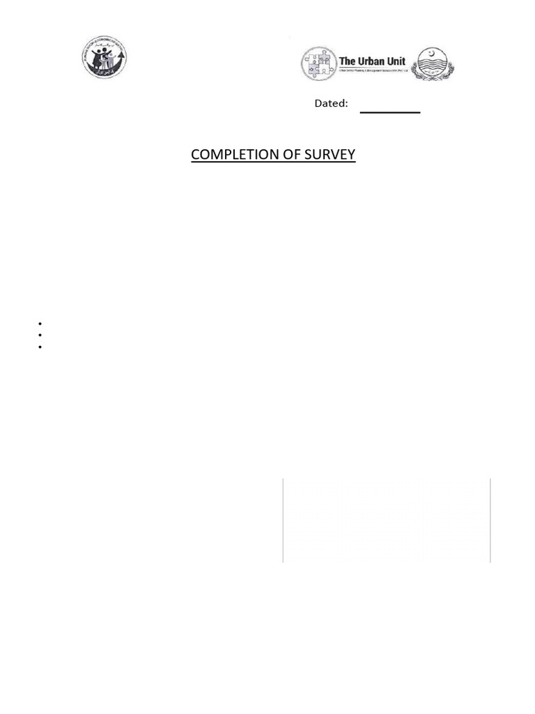 Survey Completion Confirmation Form | PDF