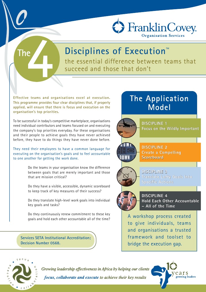 4 Disciplines of Execution Goal Accountability
