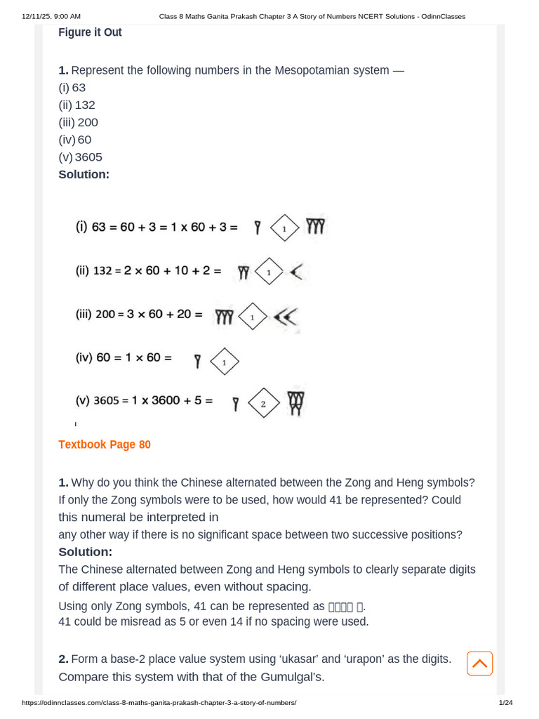Class 8 Maths NCERT Solutions: Chapter 3 | PDF | Numbers | Arithmetic
