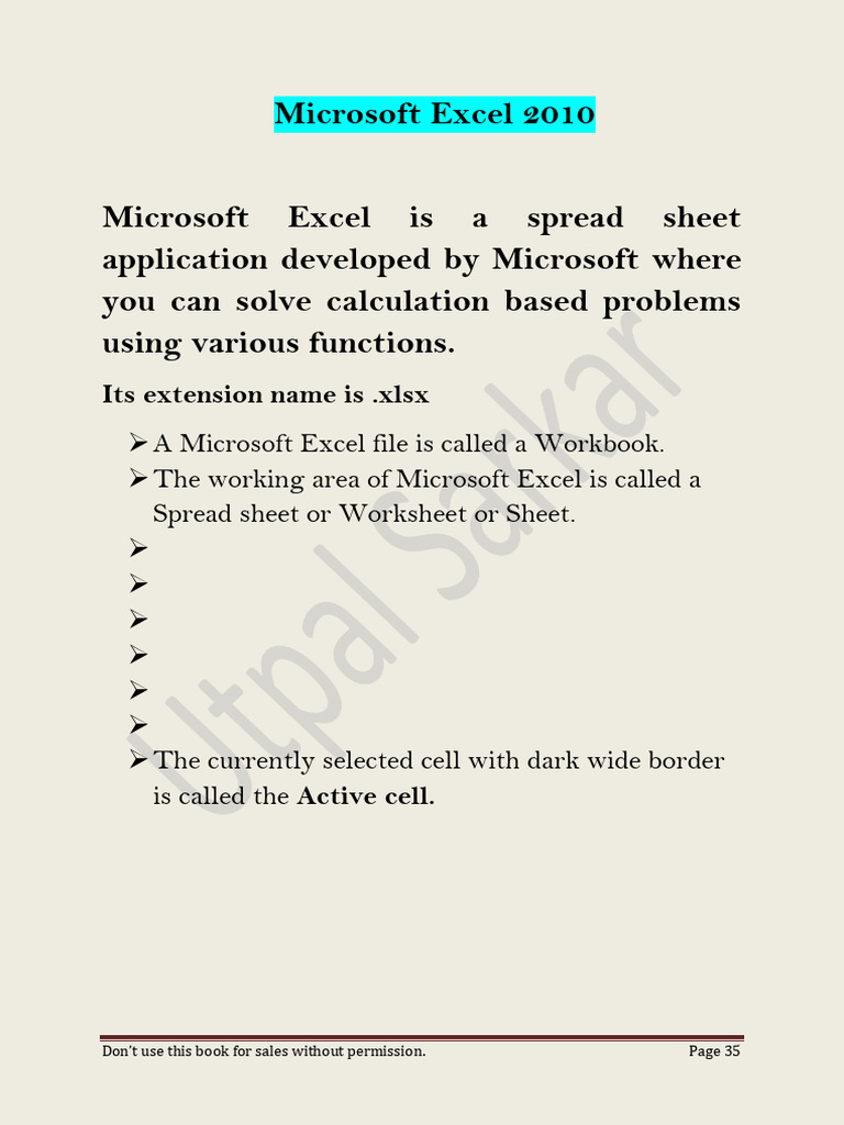 MS Excel | PDF | Microsoft Excel | Computer Programming