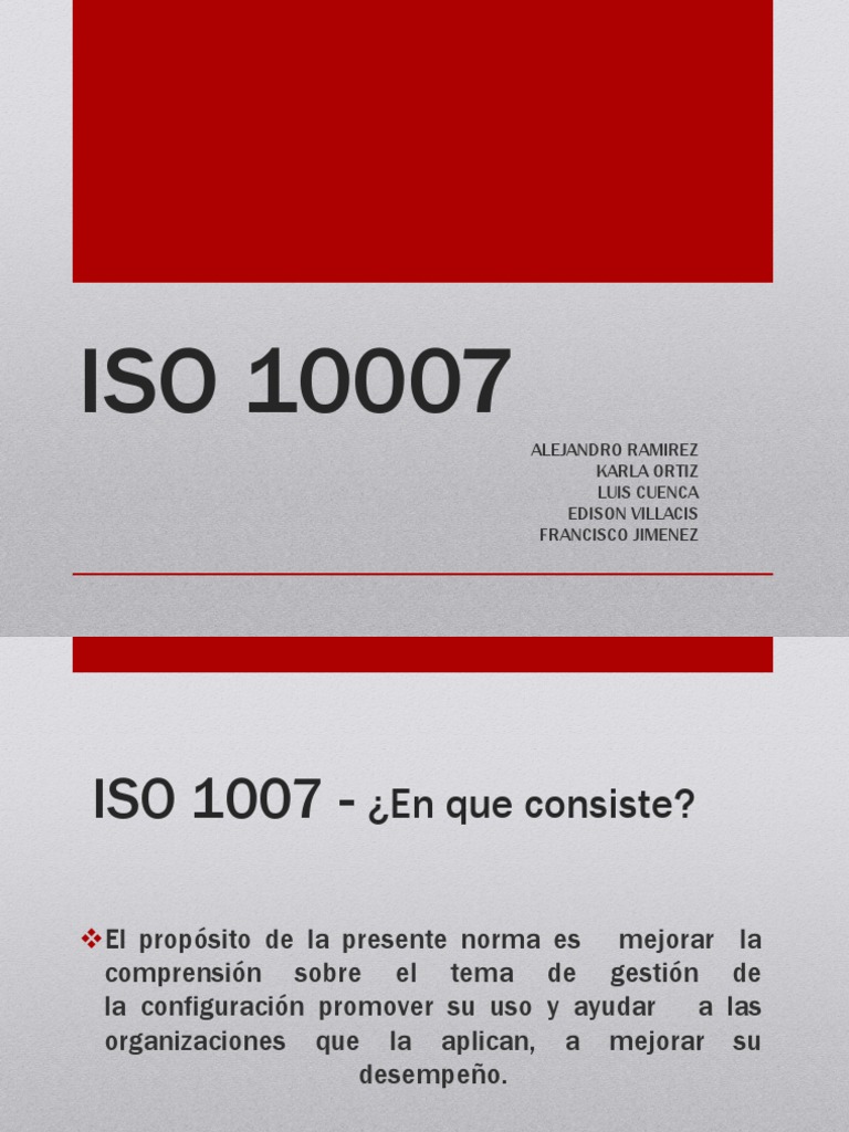 Iso 10007 | Descargar gratis PDF | Proceso de desarrollo de software ...