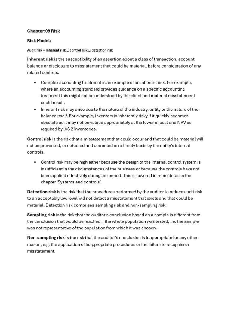 Cha 09 Risk Extra | PDF | Internal Control | Audit