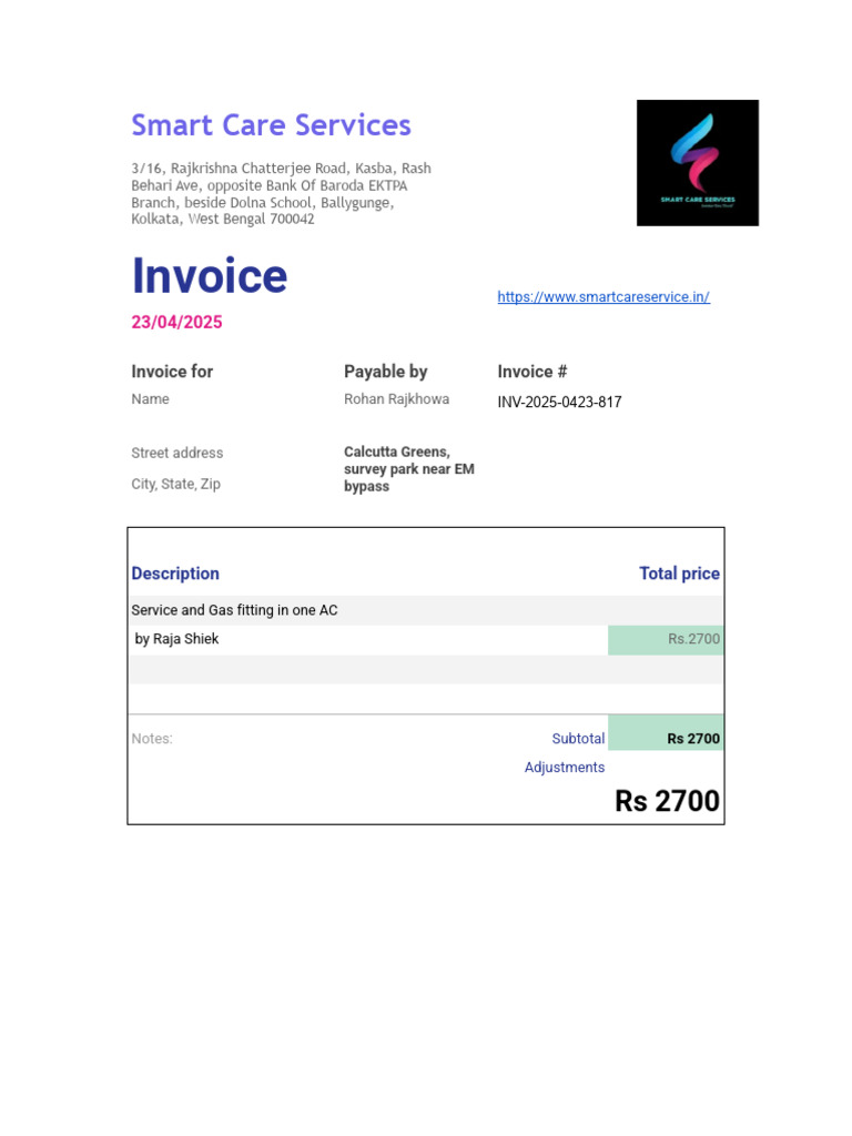 Fake Invoice - Invoice | PDF