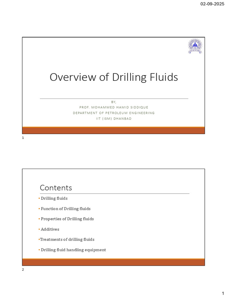 Overview of Drilling Fluids and Their Functions | PDF | Viscosity ...