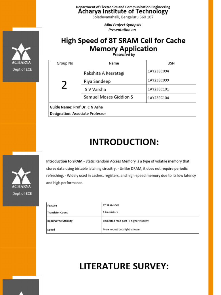 Mini Project Presentation PDF | PDF | Computer Memory | Cpu Cache