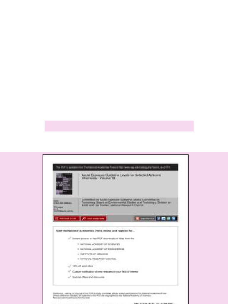 (Ebook) Acute Exposure Guideline Levels for Selected Airborne Chemicals ...