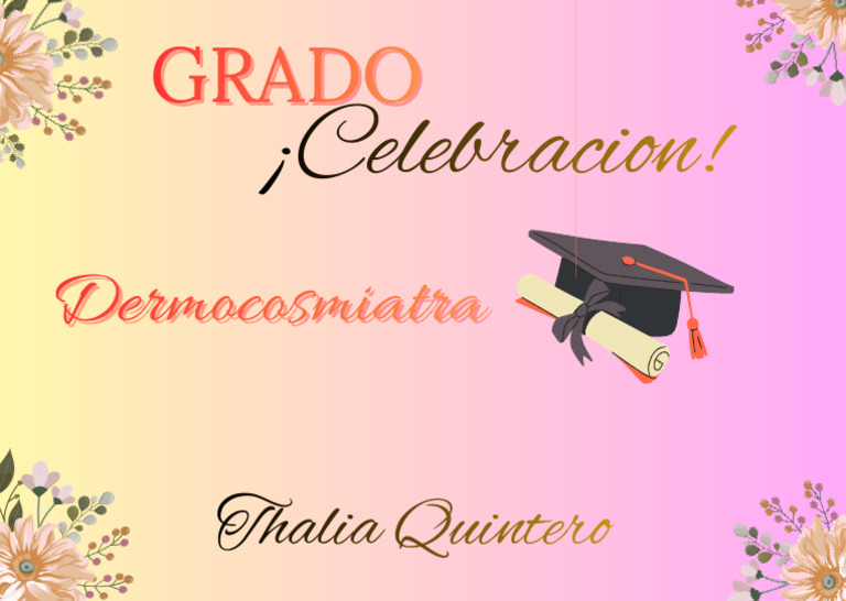 Light Blue Botanical Congratulations Graduates Greeting Card (2) | PDF