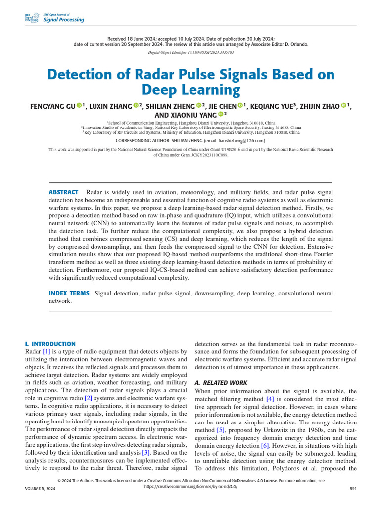 Deep Learning for Radar Signal Detection | PDF | Radar | Deep Learning