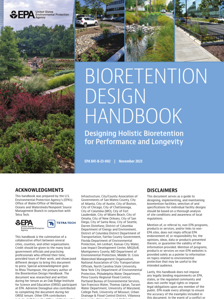 Bioretention Design Handbook Guide | PDF | Green Infrastructure ...