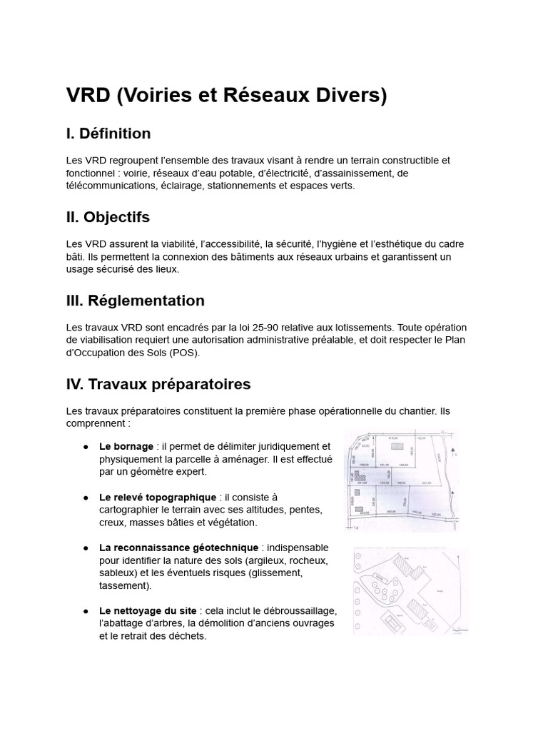 Guide complet sur les VRD et aménagements | PDF | Route | Assainissement