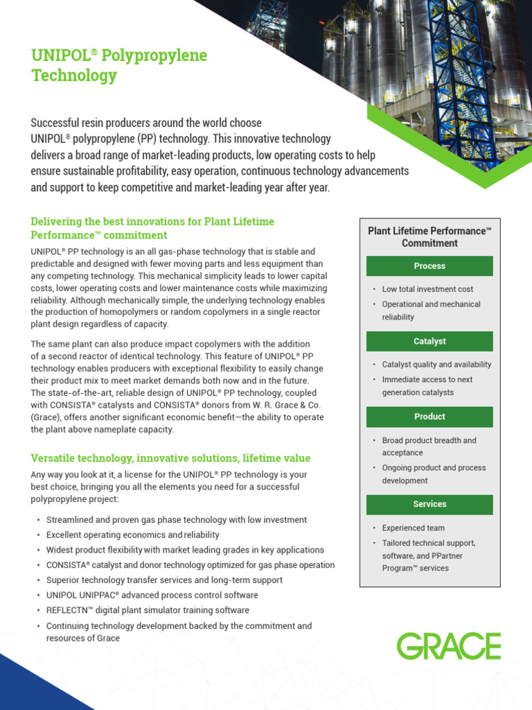 UNIPOL PP Technology Sales Sheet | PDF | Economies