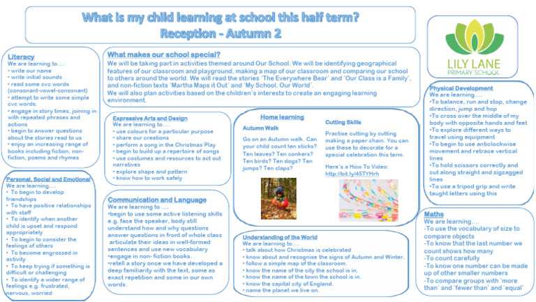 Reception Curriculum Overview: Autumn 2 | PDF | Learning | Human ...