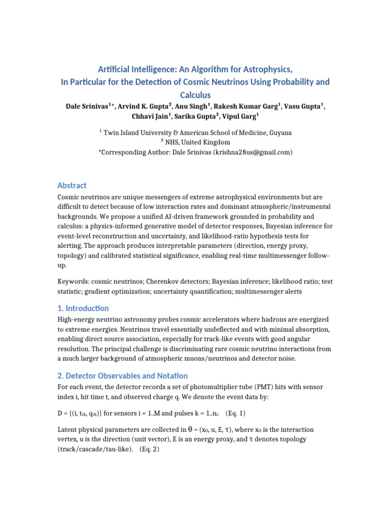 AI Cosmic Neutrino Paper v3 Full Appendix IEEE Refs | PDF | Neutrino ...