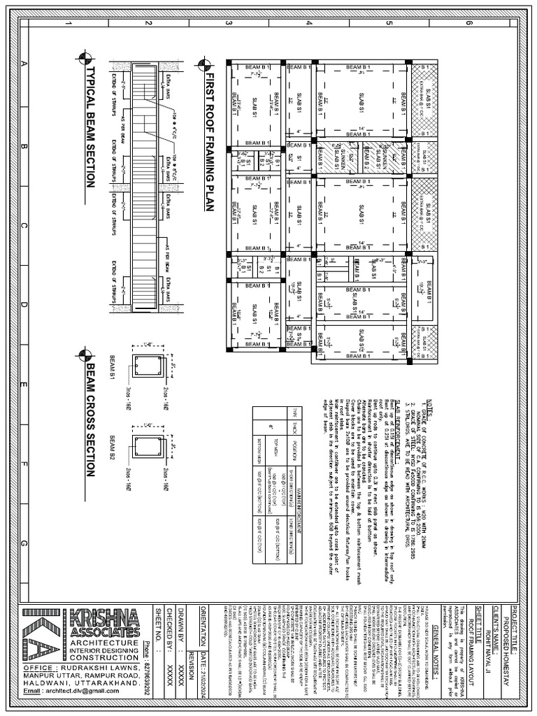 First Roof Framing Plan | PDF