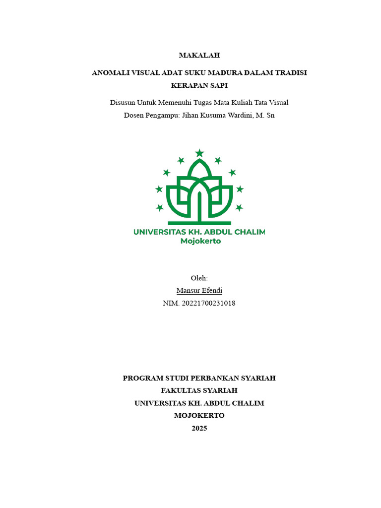 Anomali Visual Kerapan Sapi Madura | PDF