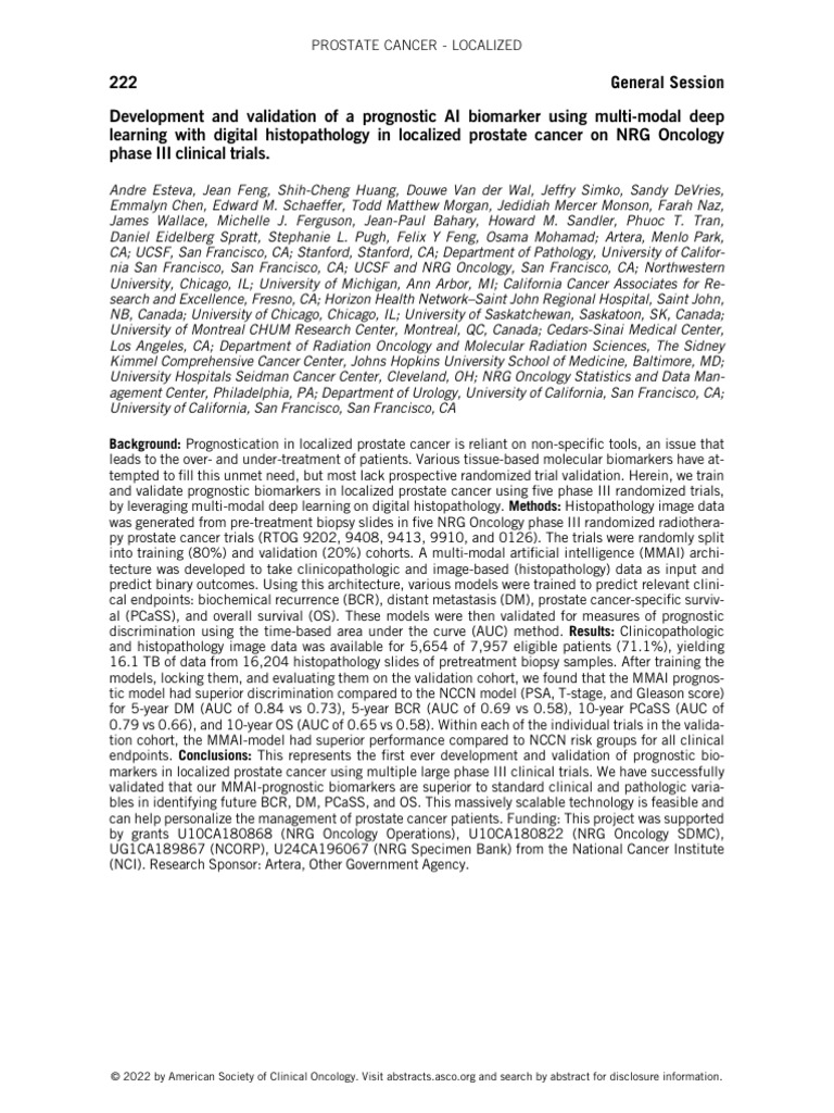 GU22 Prostate Cancer Localized Poster | PDF | Prostate Specific Antigen ...