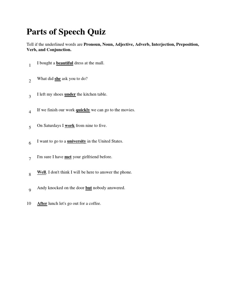 quiz on speech writing