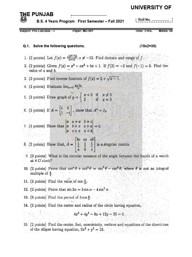 Bsit Md-001 Pp 2021 Fall | PDF
