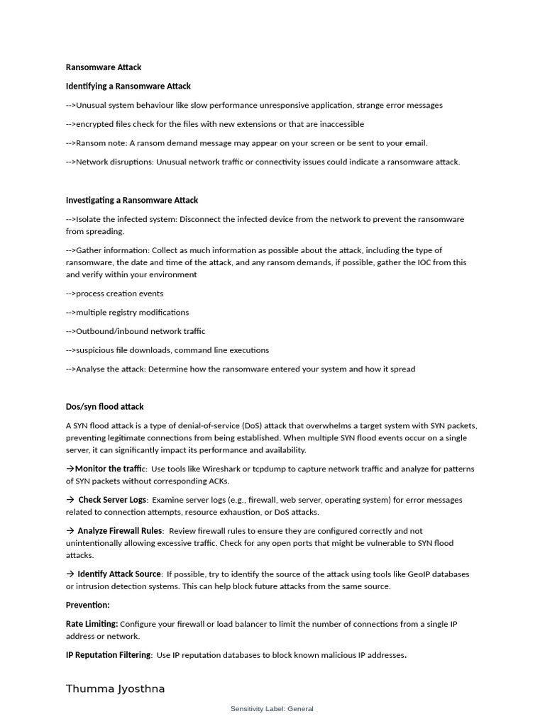 Ransomware and Cyberattack Response Guide | PDF | Denial Of Service ...