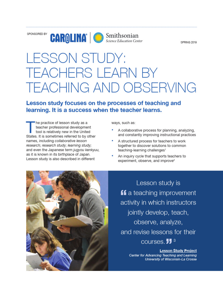 Lesson Study: Enhancing Teacher Skills | PDF | Curriculum | Teachers
