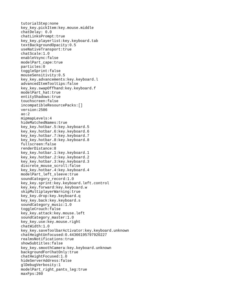 Minecraft Key Bindings Guide | PDF