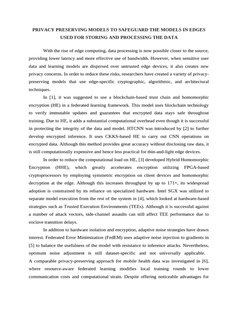 Survey On Privacy Preserving Models | PDF | Computing | Information Science