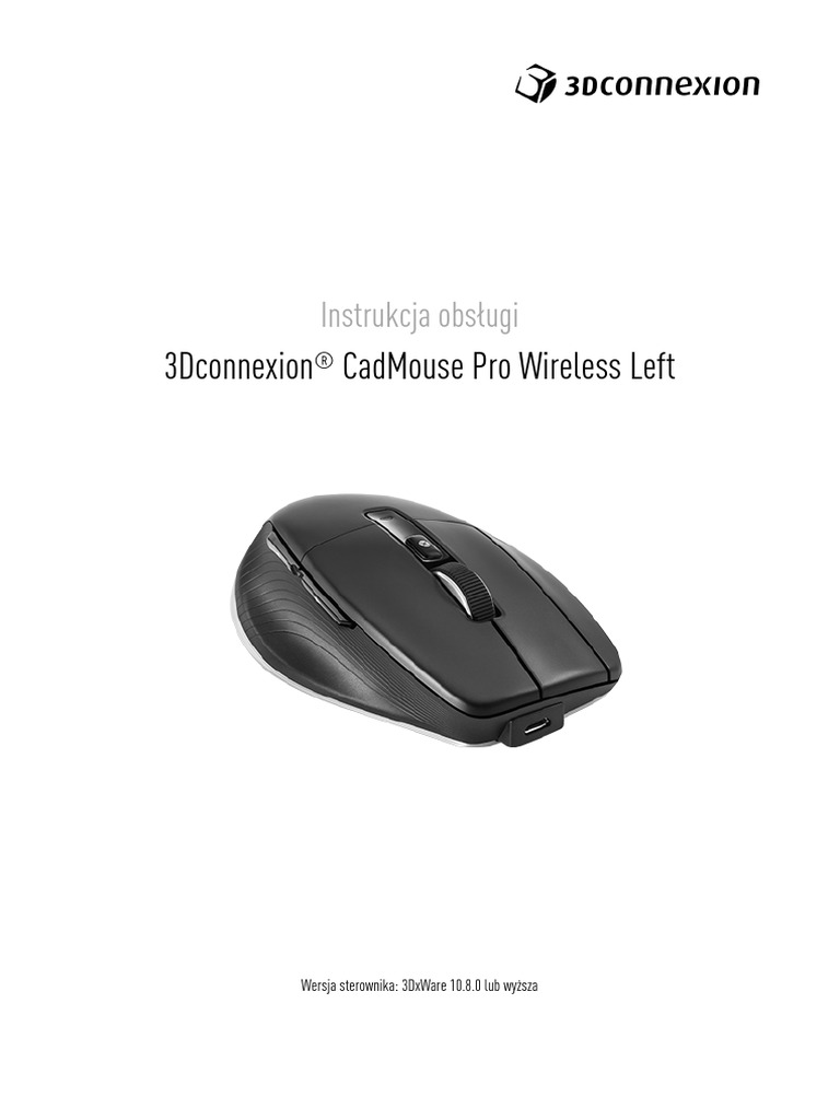 Instrukcja Obslugi 3DCONNEXION CadMouse Pro Wireless | PDF