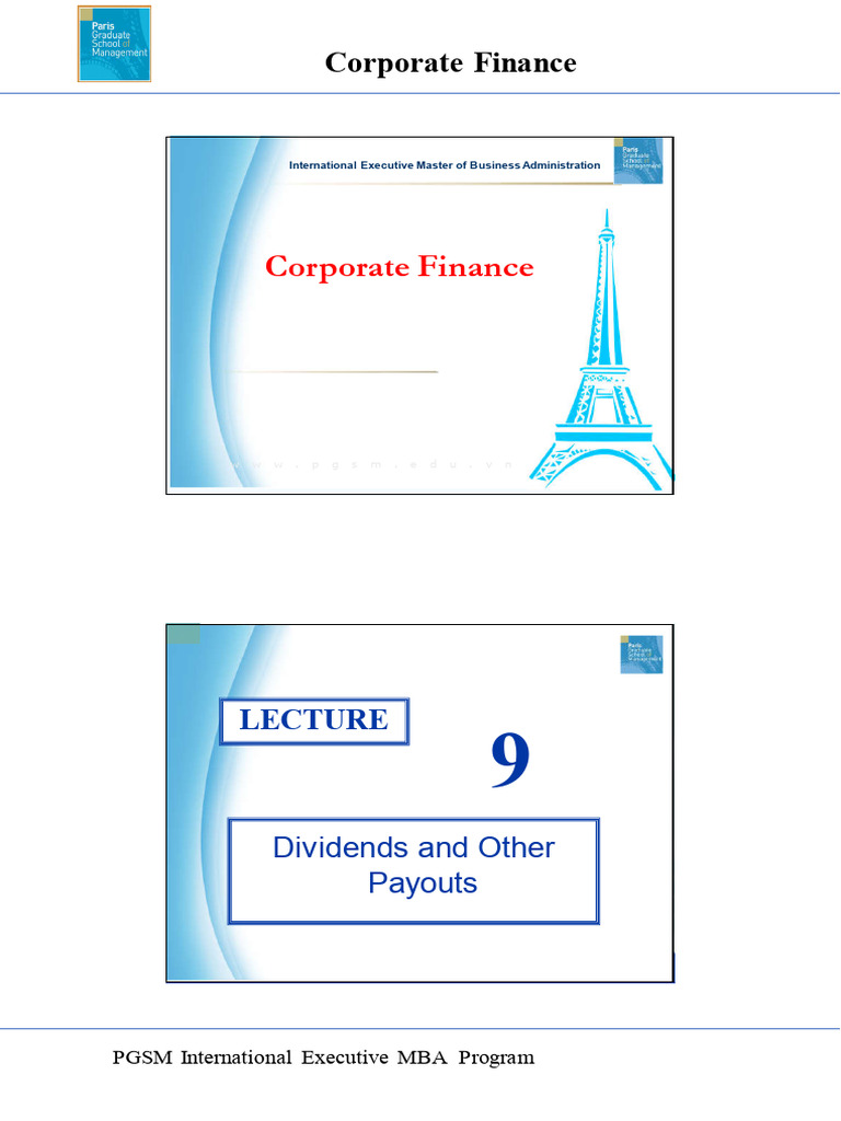 Understanding Dividends in Corporate Finance | PDF | Dividend | Share ...