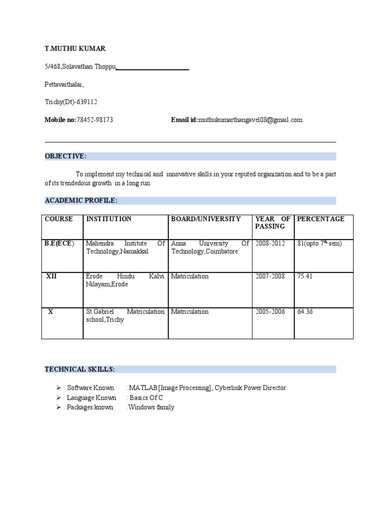 Academic Profile and Skills Overview | PDF