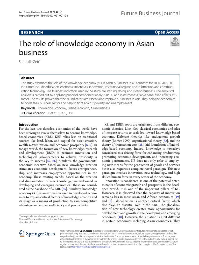 Knowledge Economy's Impact on Asian Business | PDF | Economic Growth ...
